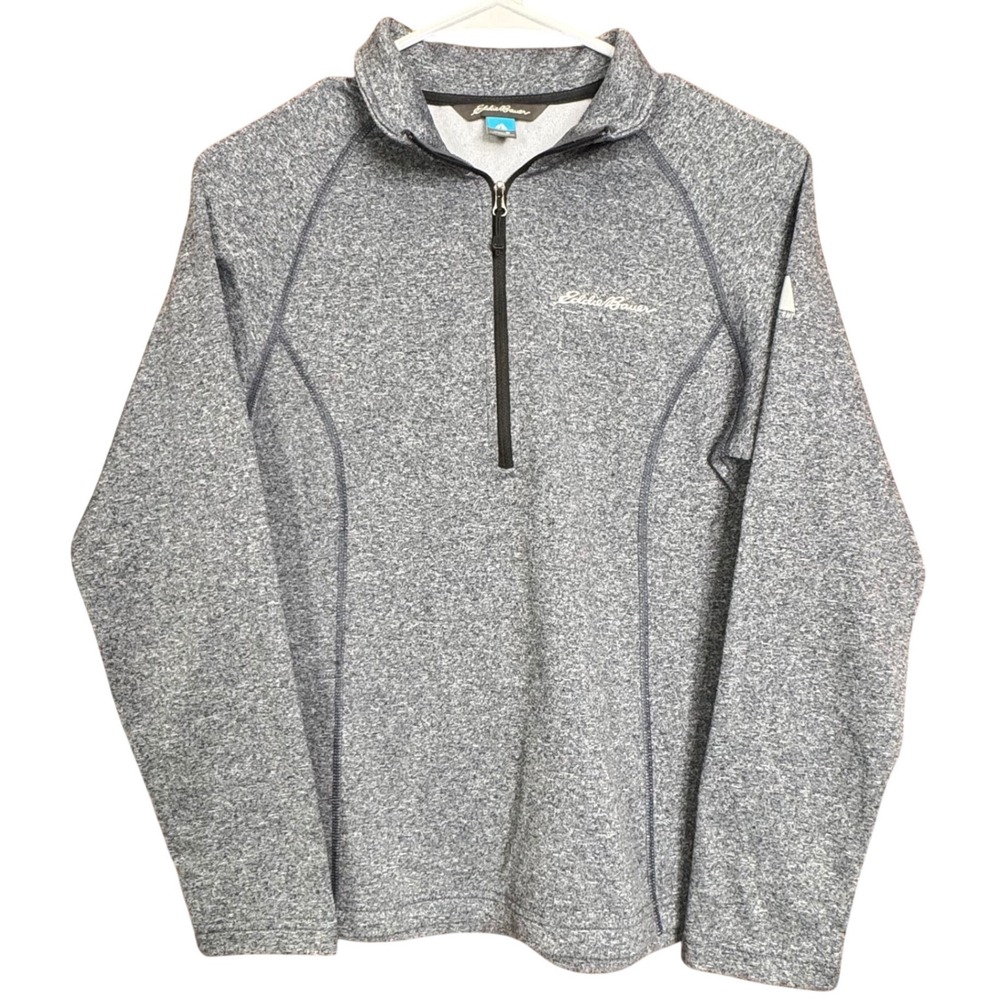 Eddie Bauer First Ascent Womens M Blue/Gray 1/4 Zip Pulloverp Gorpore Athleisure